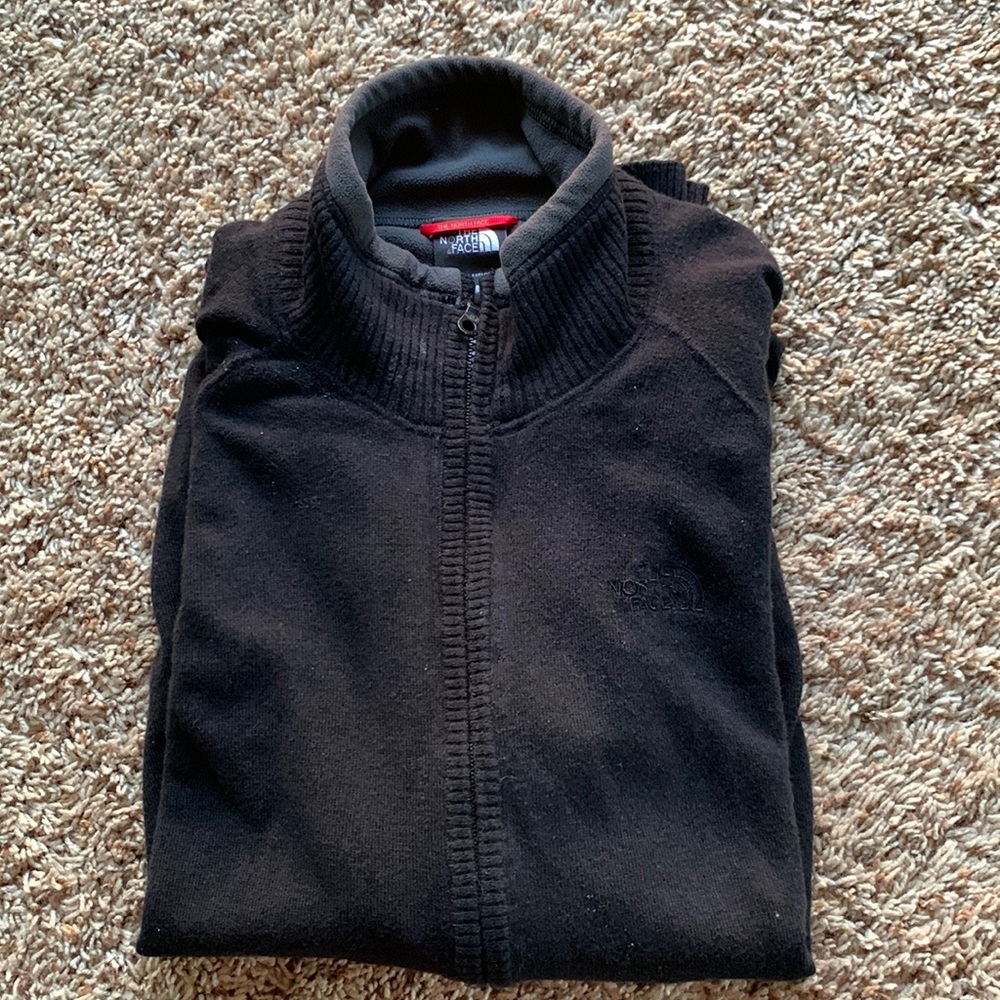 Men’s Large The North Face polyester 50%, wool 40%, nylon 10% full zip sweater